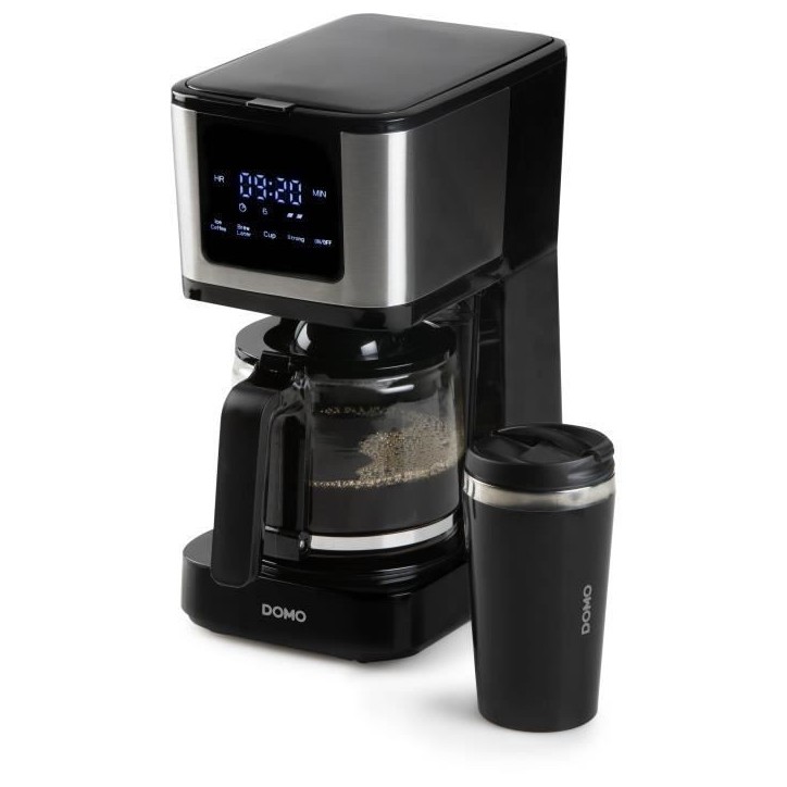 Cafetiere filtre - DOMO - DO733K - 900 W - 4 a 10 tasses - Ecran LCD - 3 intensités - Noir Cafetiere filtre - DOMO - DO733K - 900 W - 4 a 10 tasses - Ecran LCD - 3 intensités - Noir