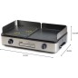 Grill de table barbecue Genius - DOMO - DO9259G - 2 zones de cuisson - Thermostat réglable- 2400 W