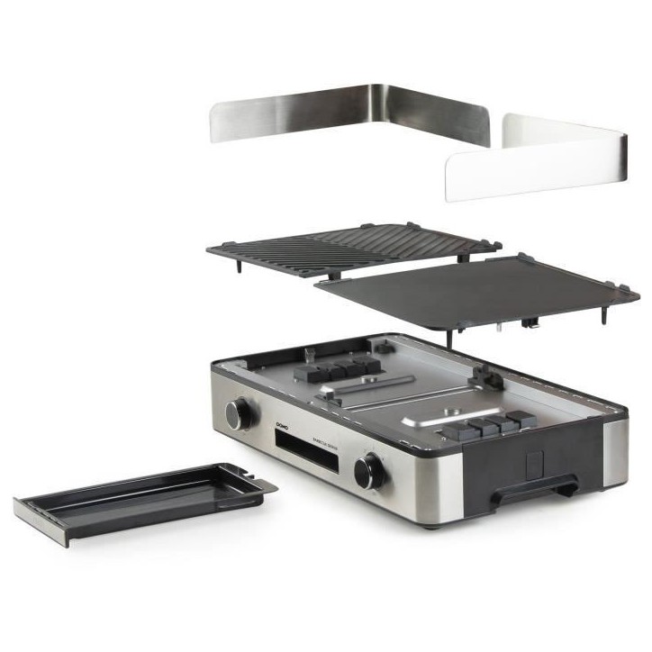 Grill de table barbecue Genius - DOMO - DO9259G - 2 zones de cuisson - Thermostat réglable- 2400 W Grill de table barbecue Genius - DOMO - DO9259G - 2 zones de cuisson - Thermostat réglable- 2400 W