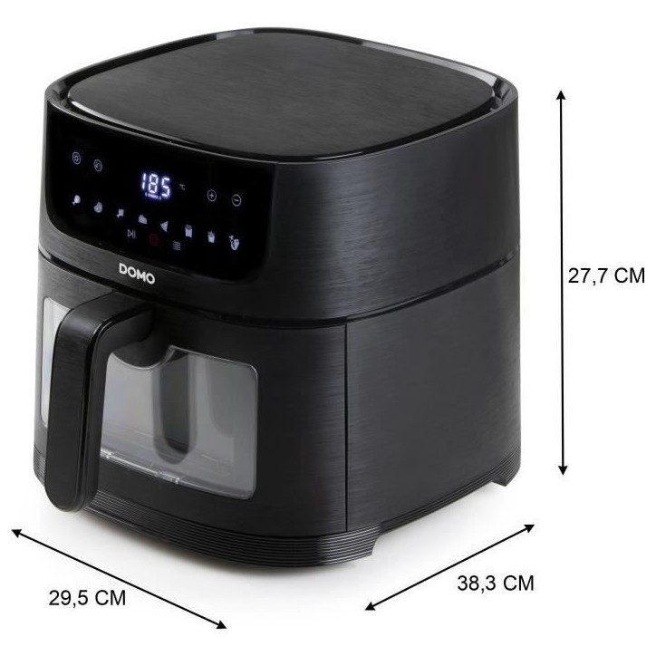 Friteuse a air chaud - DOMO - DO540FR - 6L - Ecran digital - 8 programmes - Deli-Fryer