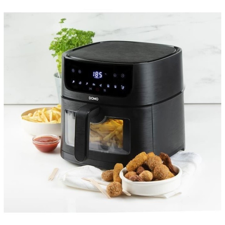 Friteuse a air chaud - DOMO - DO540FR - 6L - Ecran digital - 8 programmes - Deli-Fryer