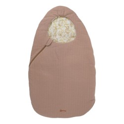 Nid d'ange réversible uni / motif Safari Rose Blush 0-3 mois