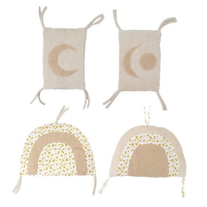 Tour de lit modulable bébé Lune Beige 49x29 cm Tour de lit modulable bébé Lune Beige 49x29 cm