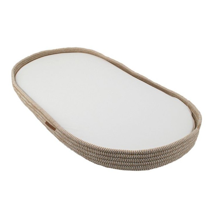 Panier a langer tressé avec matelas Naturel 43x80x6 cm Panier a langer tressé avec matelas Naturel 43x80x6 cm