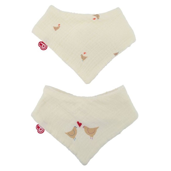 Lot de 2 bavoirs bandanas - DOMIVA - Maternity Love - Coton doux et absorbant - Boutons-pression ajustables Lot de 2 bavoirs bandanas - DOMIVA - Maternity Love - Coton doux et absorbant - Boutons-pression ajustables