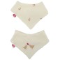 Lot de 2 bavoirs bandanas - DOMIVA - Maternity Love - Coton doux et absorbant - Boutons-pression ajustables