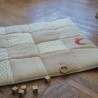 Tapis de parc d'éveil patchwork pour bébé Naturel 100x100 cm