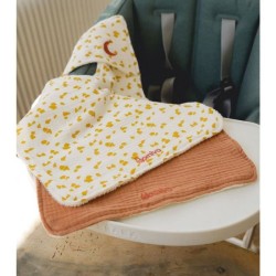 Lot de 2 bavoirs - DOMIVA - Savane - Encolure américaine - Coton doux
