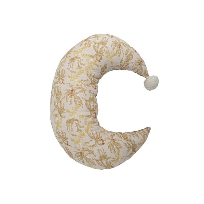 Coussin bébé demi lune Beige 30x40 cm