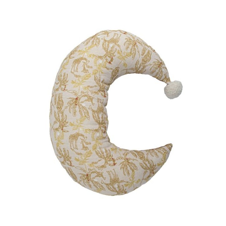 Coussin bébé demi lune Beige 30x40 cm