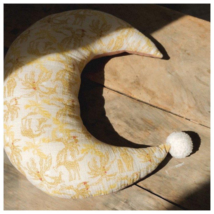 Coussin bébé demi lune Beige 30x40 cm
