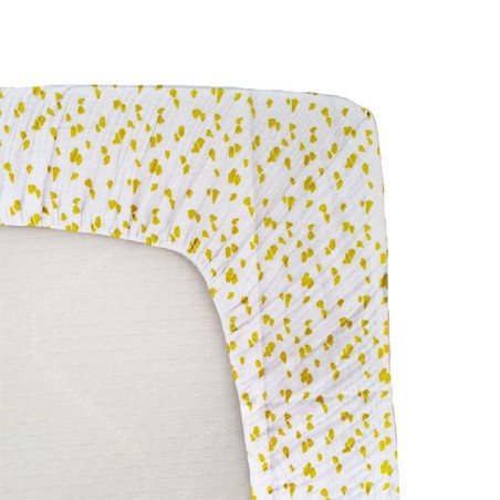 Drap housse jersey - DOMIVA - Savane - 70 x 140 cm - Coton extensible