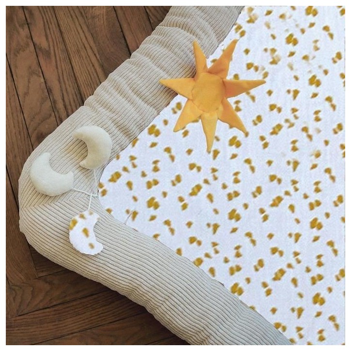 Tapis d'activités safari pour bébé Beige 100x100 cm Tapis d'activités safari pour bébé Beige 100x100 cm