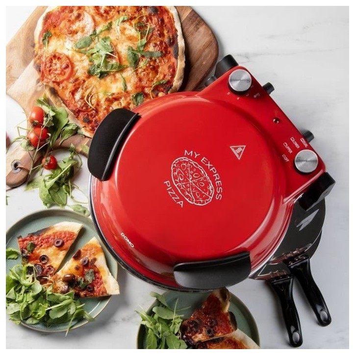 Four a pizza électrique - DOMO - DO9284PZ - 1200 W - Ø 32 cm - Rouge Four a pizza électrique - DOMO - DO9284PZ - 1200 W - Ø 32 cm - Rouge