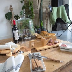 Plateau a fromage - LIVOO - MEN28 - En hévéa - Plateau pivotant - Av