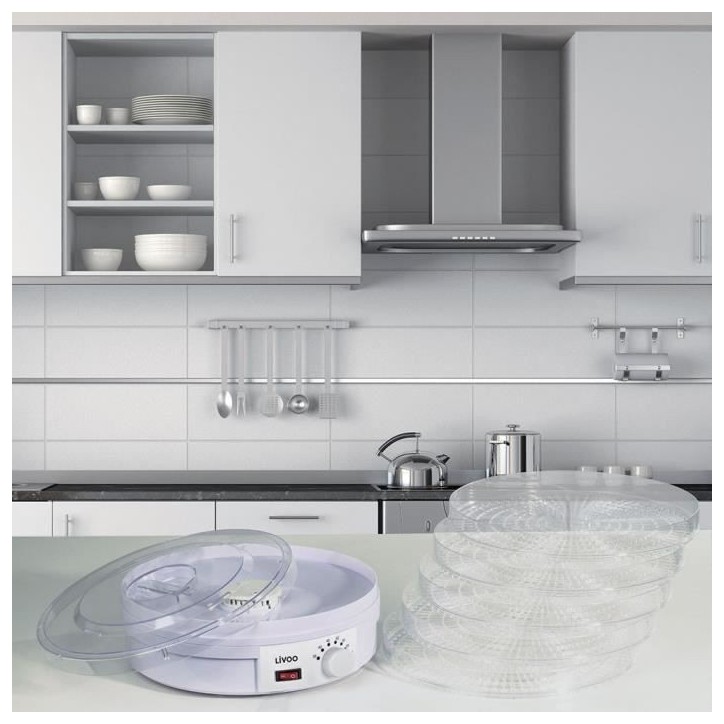 Déshydrateur - LIVOO - DOM202 - 5 plateaux de dessiccation - thermostat - interrupteur