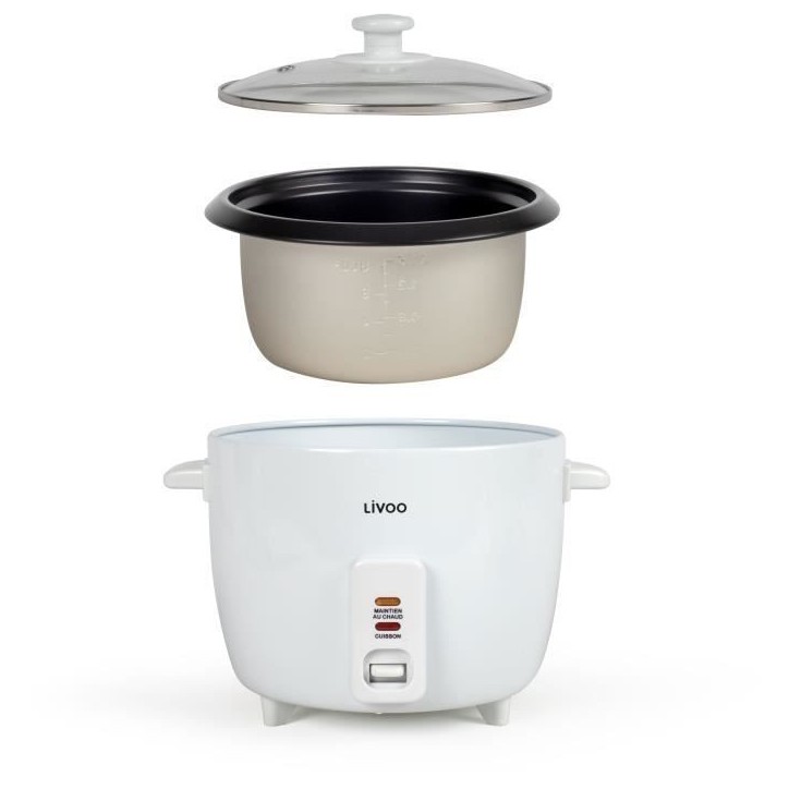 Cuiseur a riz LIVOO - 1,5L - panier aluminium - Fonction maintien au chaud Cuiseur a riz LIVOO - 1,5L - panier aluminium - Fonction maintien au chaud