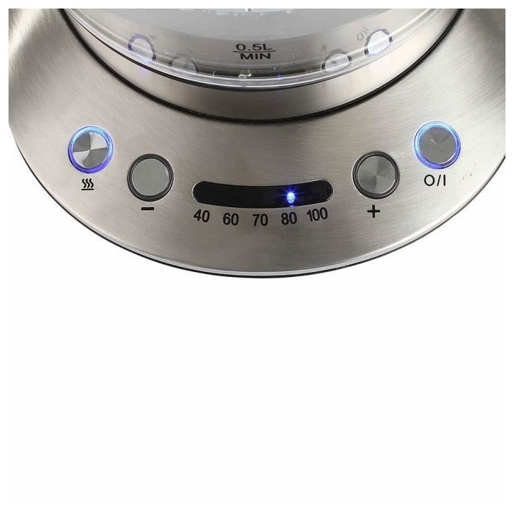 Bouilloire électrique sans fil LIVOO DOD165 - Gris - Température réglable - Infuseur a thé amovible