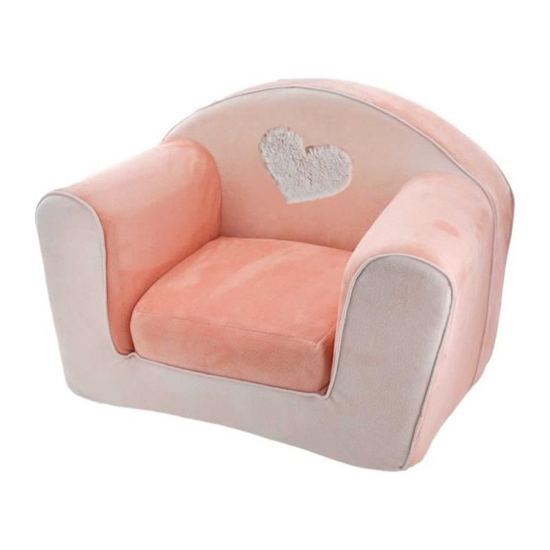 Fauteuil club convertible Lapinou - Rose - 42 x 55 cm
