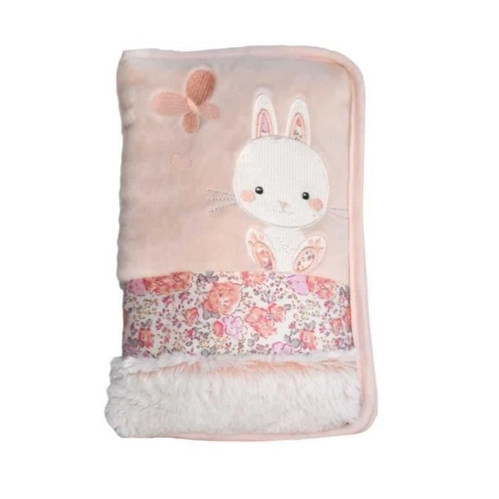 Protege carnet de santé Lapinou - Rose - 15 x 26 cm Protege carnet de santé Lapinou - Rose - 15 x 26 cm