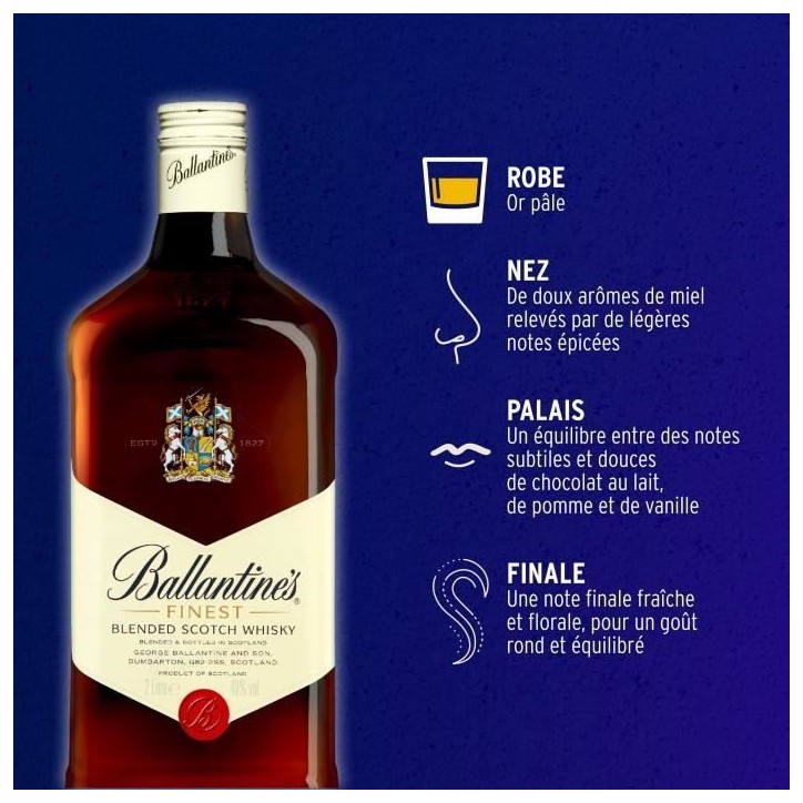 Ballantine's - Finest Whisky Ecossais - 40,0% Vol. - 300cl