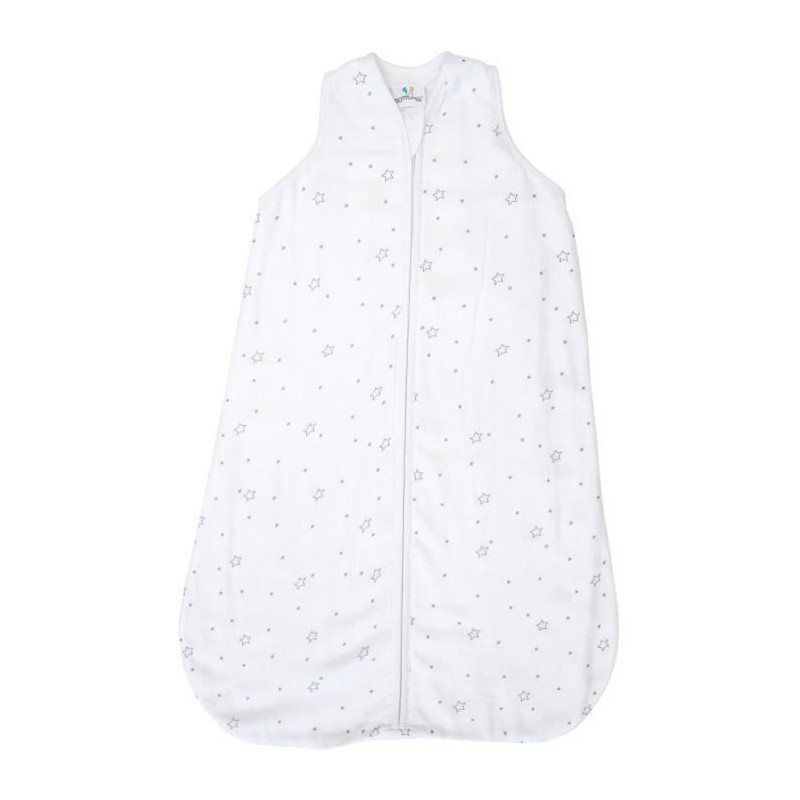Gigoteuse d'été imprimée étoiles - Blanc et Gris - 0-6 mois 70 cm Gigoteuse d'été imprimée étoiles - Blanc et Gris - 0-6 mois 70 cm