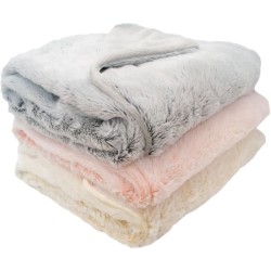 Couverture doublée - DOMIVA - Ultra douce et chaude - 75 x 100 cm - L