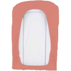 Housse de matelas a  langer en éponge bouclette - Terracotta - 50 X