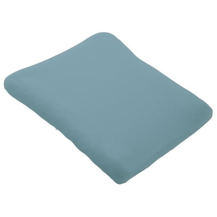 DOMIVA Lot 2 Housses matelas a langer - Eponge polycoton - oeko-Tex - Blanc/Nile - 50 x 75 cm DOMIVA Lot 2 Housses matelas a langer - Eponge polycoton - oeko-Tex - Blanc/Nile - 50 x 75 cm