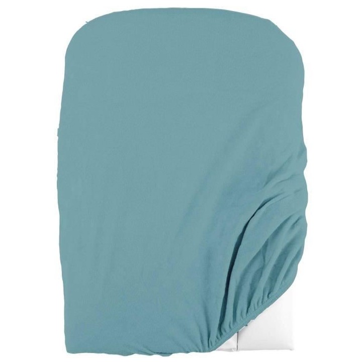 DOMIVA Lot 2 Housses matelas a langer - Eponge polycoton - oeko-Tex - Blanc/Nile - 50 x 75 cm DOMIVA Lot 2 Housses matelas a langer - Eponge polycoton - oeko-Tex - Blanc/Nile - 50 x 75 cm