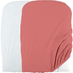 Lot de 2 housses de matelas a  langer en éponge bouclette - Blanc /