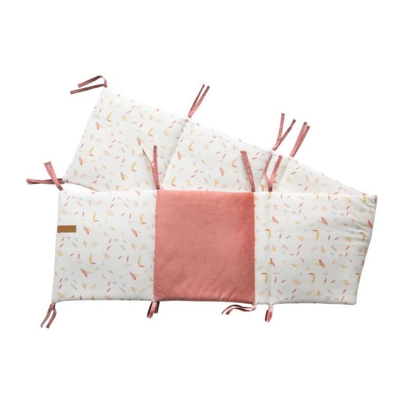 Tour de lit adaptable - DOMIVA - Happy - Motif plume coloré - 30x180 Tour de lit adaptable - DOMIVA - Happy - Motif plume coloré - 30x180