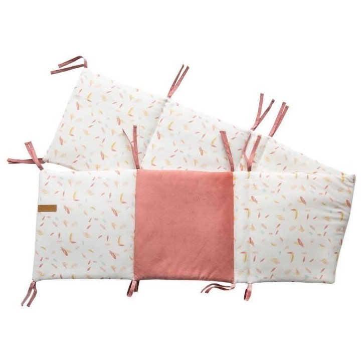Tour de lit adaptable - DOMIVA - Happy - Motif plume coloré - 30x180 cm - Rouge Tour de lit adaptable - DOMIVA - Happy - Motif plume coloré - 30x180 cm - Rouge