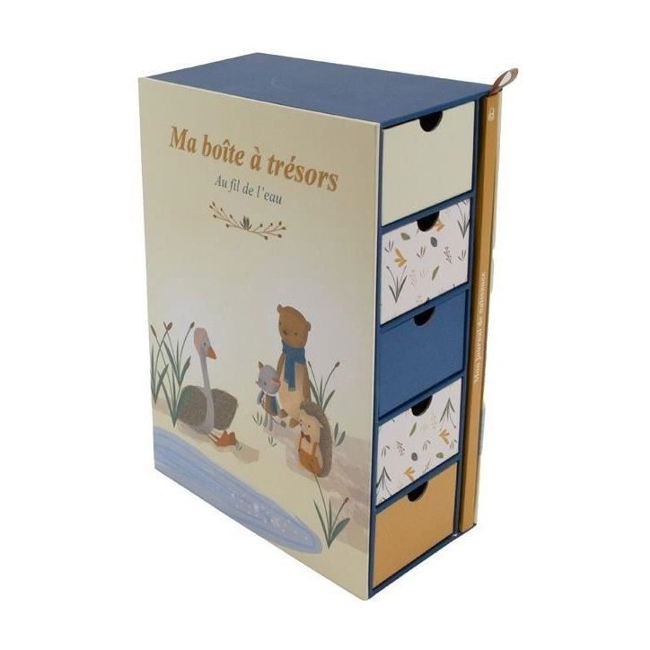 Coffret - DOMIVA - AU FIL DE L'EAU - Boîte a trésors + Journal de naissance