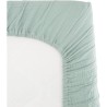 Drap housse lange - DOMIVA - 70x140 cm - Celadon - Gaze de coton