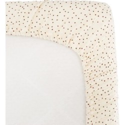Drap housse lange - DOMIVA - 60x120 cm - Pois - Gaze de coton