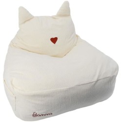 Pouf - DOMIVA - Honey Moon - Velours côtelé - Doux et moelleux - Ore