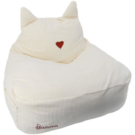 Pouf - DOMIVA - Honey Moon - Velours côtelé - Doux et moelleux - Ore