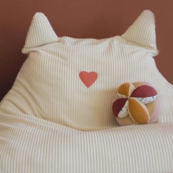 Pouf - DOMIVA - Honey Moon - Velours côtelé - Doux et moelleux - Ore