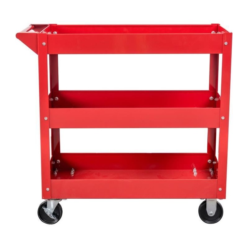 Servante d'atelier 3 plateaux sur roues - DOMAC - Rouge