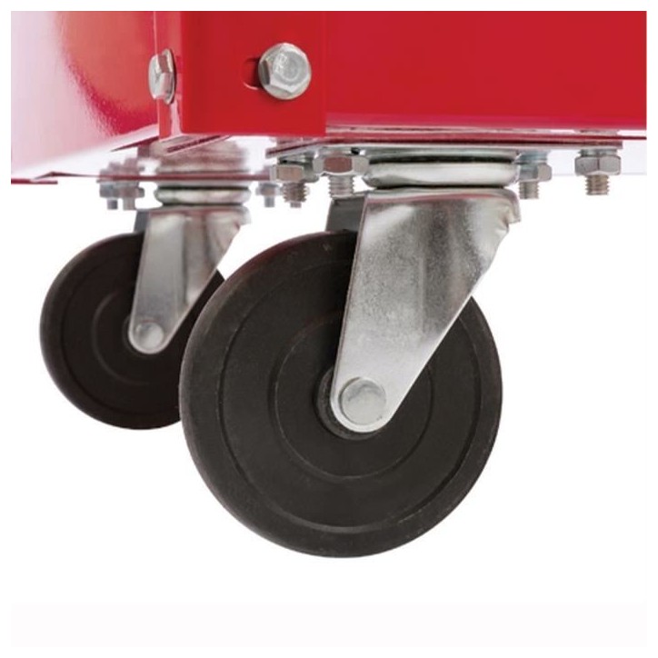 Servante d'atelier 3 plateaux sur roues - DOMAC - Rouge
