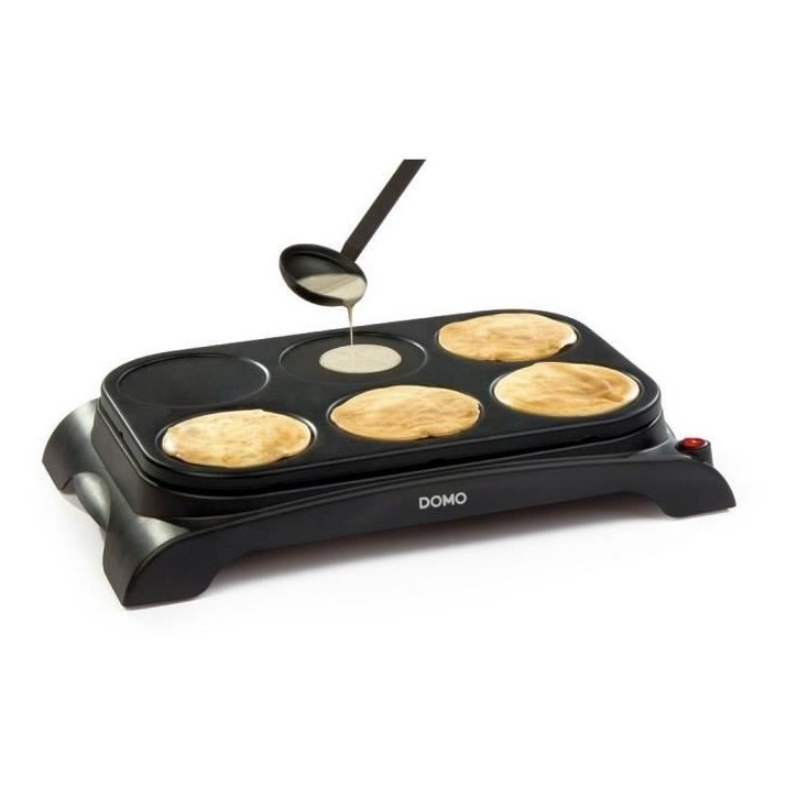 Crepiere DOMO Family Crepes - DO8709P - 6 personnes - Revetement Antiadhésif - 1000W