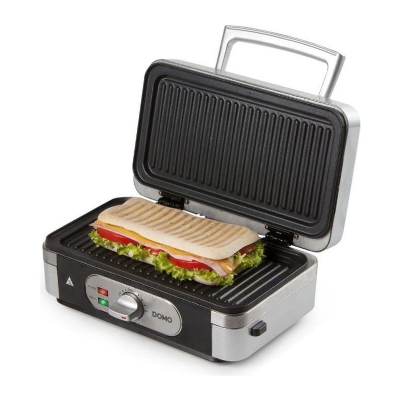 Gaufrier multifonction DOMO DO9136C - Inox - 1000W - 3 jeux de plaques Gaufrier multifonction DOMO DO9136C - Inox - 1000W - 3 jeux de plaques
