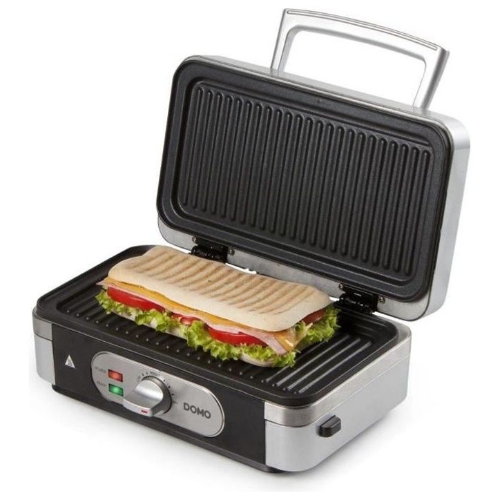 Gaufrier multifonction DOMO DO9136C - Inox - 1000W - 3 jeux de plaques Gaufrier multifonction DOMO DO9136C - Inox - 1000W - 3 jeux de plaques