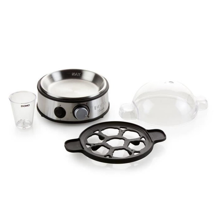 Cuiseur a oeufs DOMO - 400W DO9142EK - Indicateurs - Acier inoxydable - Jusqu'a 7 oeufs Cuiseur a oeufs DOMO - 400W DO9142EK - Indicateurs - Acier inoxydable - Jusqu'a 7 oeufs