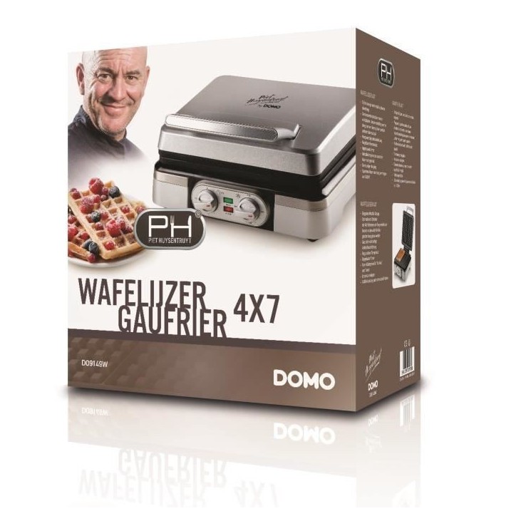 Gaufrier électrique - DOMO DO9149W - Plaques de cuisson épaisses - Revetement antiadhésif Gaufrier électrique - DOMO DO9149W - Plaques de cuisson épaisses - Revetement antiadhésif
