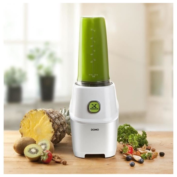 Blender DOMO Xpower - DO700BL - 1000 W - 3 bouteilles (700 ml et 2 bouteilles 500 ml) - 10 pieces - Gris Blender DOMO Xpower - DO700BL - 1000 W - 3 bouteilles (700 ml et 2 bouteilles 500 ml) - 10 pieces - Gris