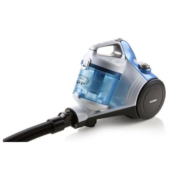 DOMO DO7286S Aspirateur sans sac - 1,5 L - 700 W - Blanc et bleu
