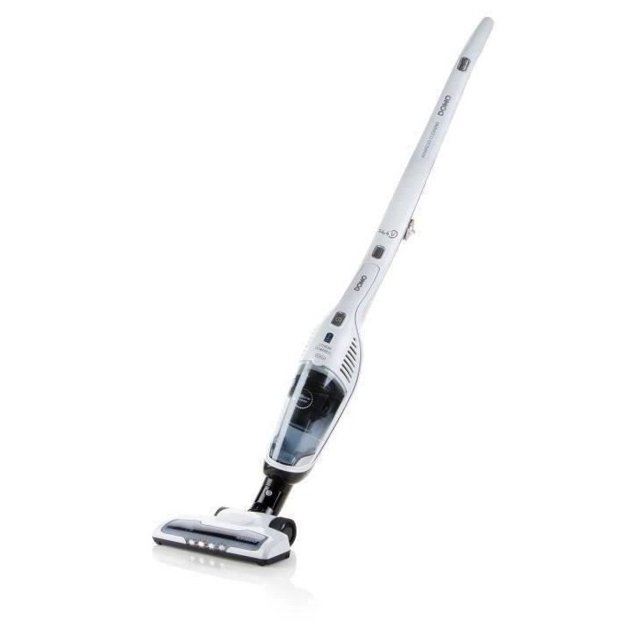 DOMO DO217SV - Aspirateur balai maniable 2-en-1 - 2 vitesses - Systeme cyclonique - Autonomie 40min - Réservoir poussiere 0,5L DOMO DO217SV - Aspirateur balai maniable 2-en-1 - 2 vitesses - Systeme cyclonique - Autonomie 40min - Réservoir poussiere 0,5L