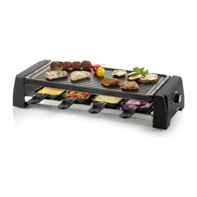 DOMO DO9189G Appareil a raclette 8 personnes - Noir DOMO DO9189G Appareil a raclette 8 personnes - Noir